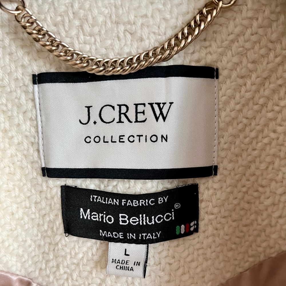 NWT J CREW COLLECTION WOOL WRAP COAT SIZE LARGE